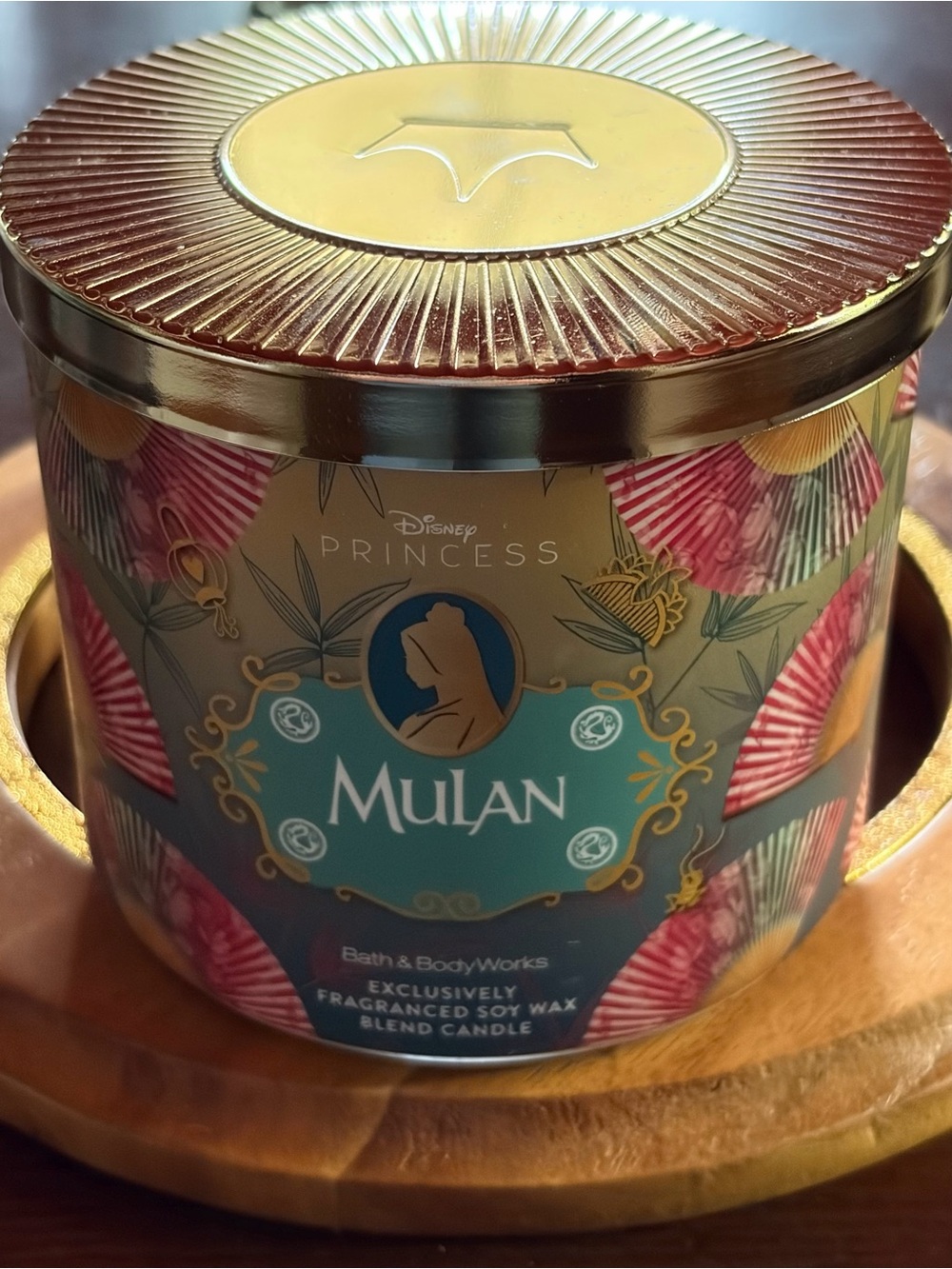 Bath & Body Works Mulan Scented Candle - White & Gold Label